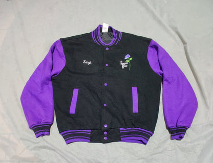 Fruit Of The Loom Men Purple Varsity Jacket