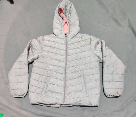 George Women Gray Puffer Jacket XL