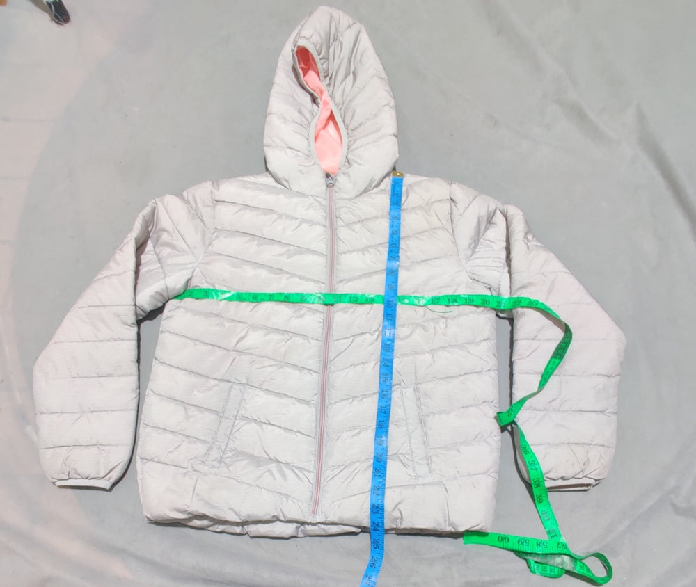 George Women Gray Puffer Jacket XL