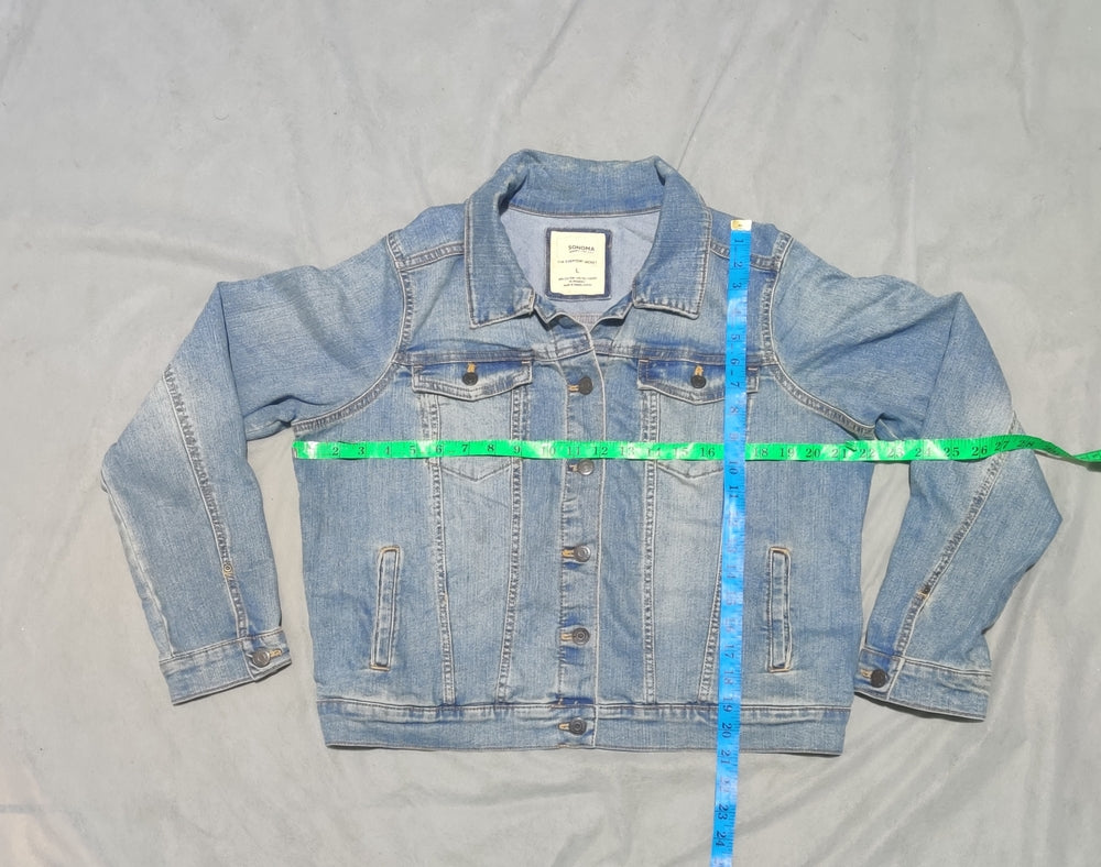 Sonoma Women Blue Denim Jacket L