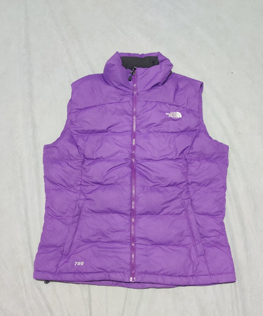 The North Face 700 fill Women Purple Vest Puffer Jacket