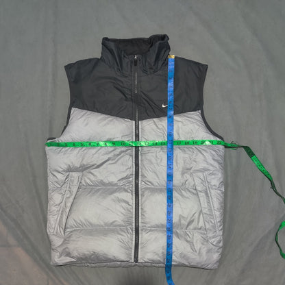 Nike Men Gray Puffer Vest Jacket