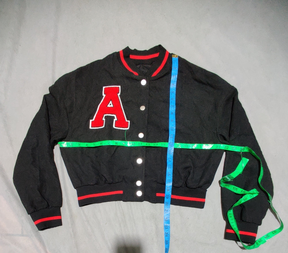 SHEIN Women Black Varsity Jacket