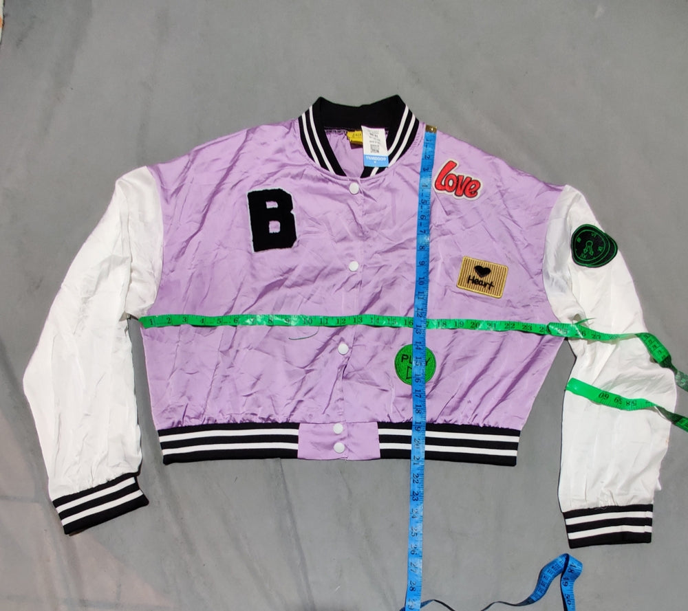 Laisy Women Purple Varsity Jacket