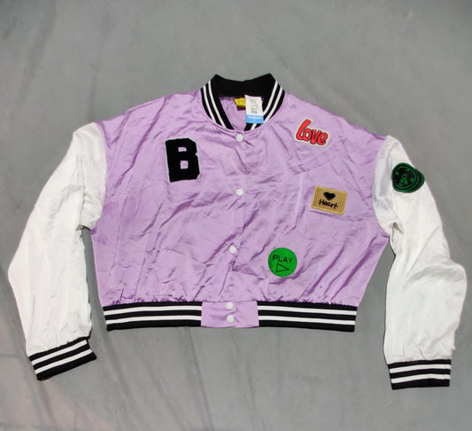 Laisy Women Purple Varsity Jacket