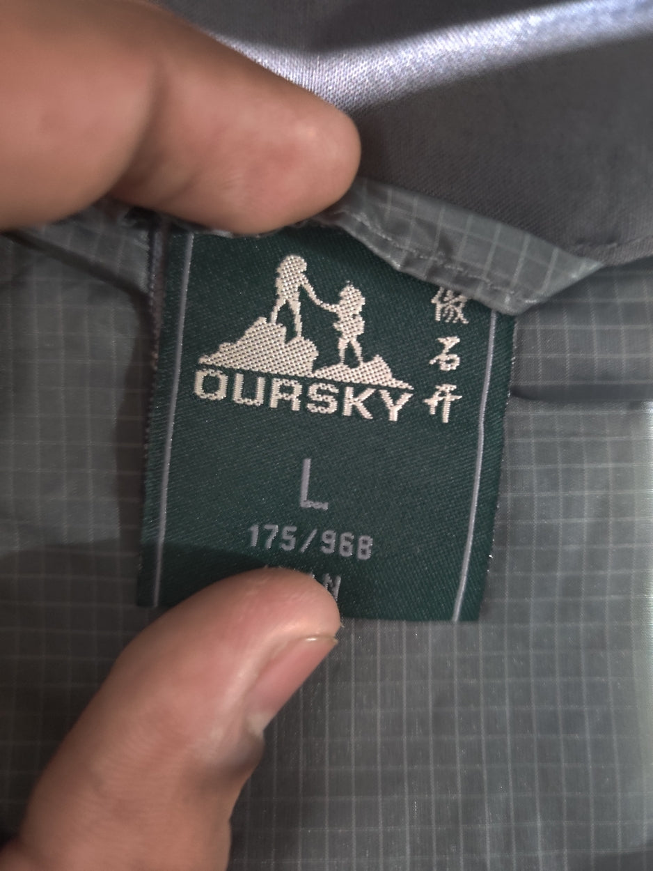 Oursky Men Sport Gray Windbreaker