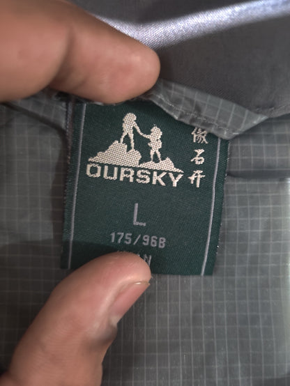 Oursky Men Sport Gray Windbreaker