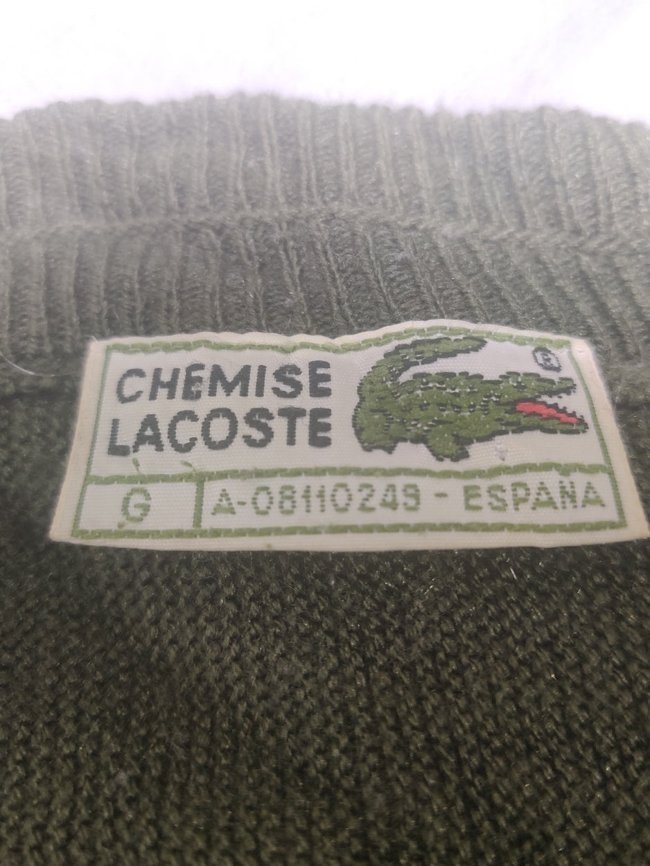 Lacoste Women Cotton Fleece Green Sweater M