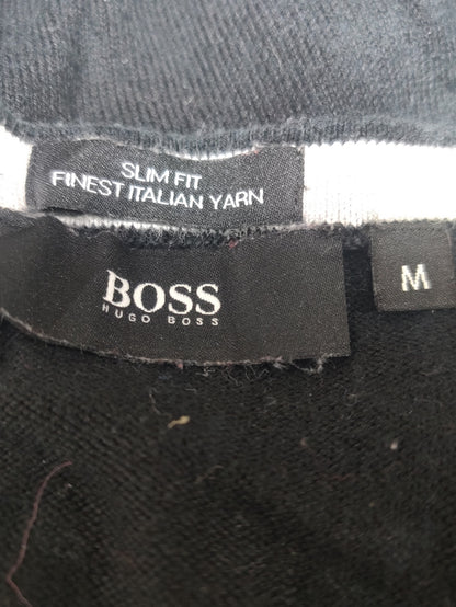 Hugo Boss Men Cotton Fleece Black Sweater M