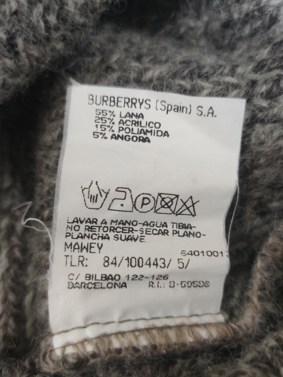 Burberry Men Cotton Fleece Gray Sweater M
