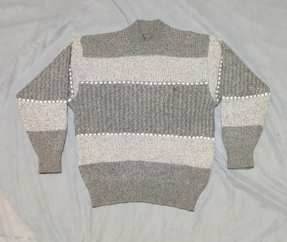 Burberry Men Cotton Fleece Gray Sweater M