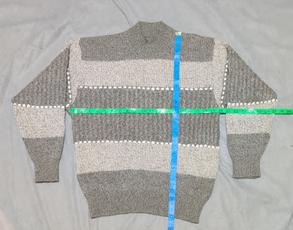 Burberry Men Cotton Fleece Gray Sweater M