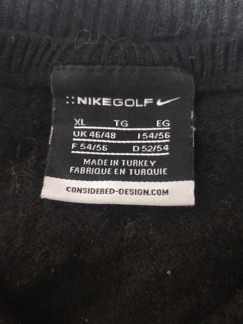 Nike Men Cotton Fleece Black Sweater XL