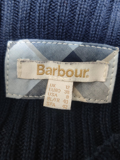 Barbour Women Cotton Fleece Blue Sweater M