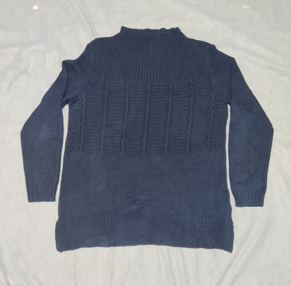 Barbour Women Cotton Fleece Blue Sweater M