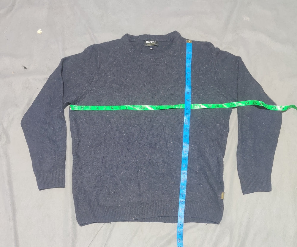 Barbour Men Cotton Fleece Blue Sweater M