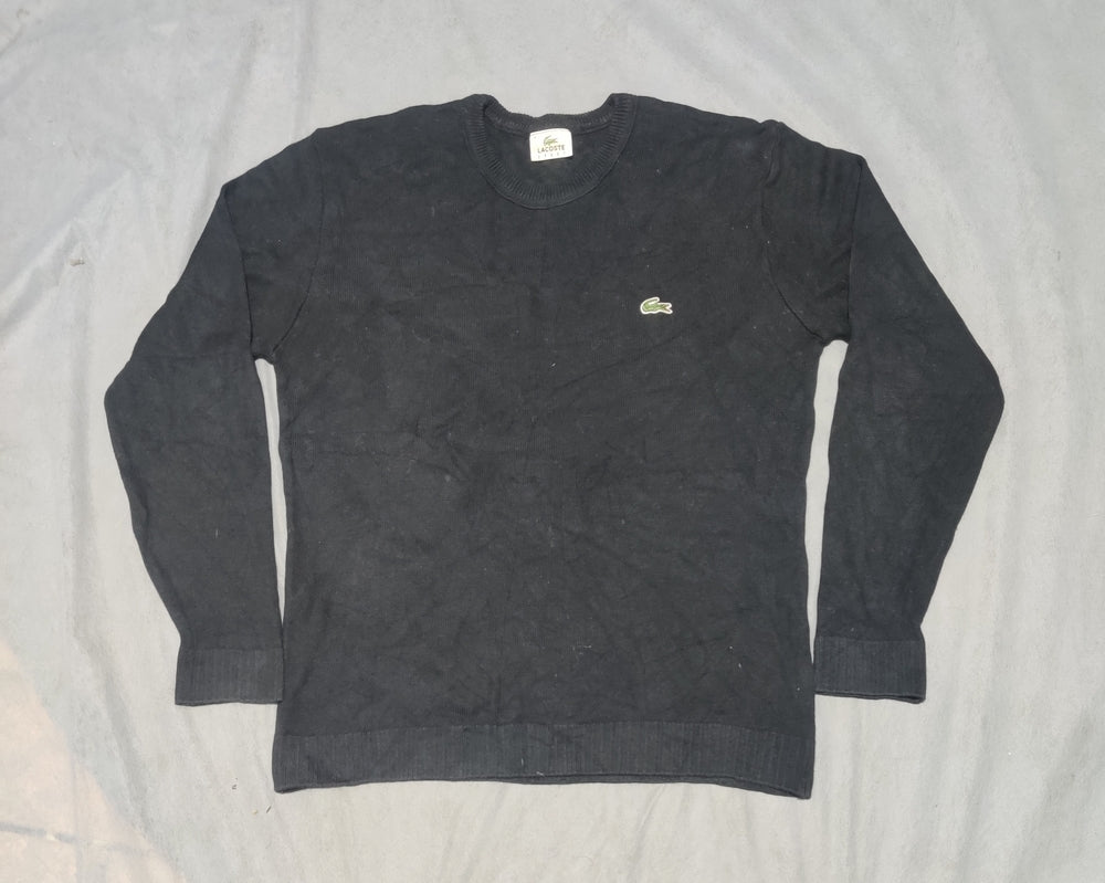 Lacoste Men Cotton Fleece Black Sweater M