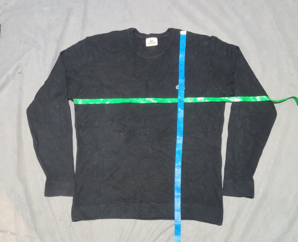 Lacoste Men Cotton Fleece Black Sweater M
