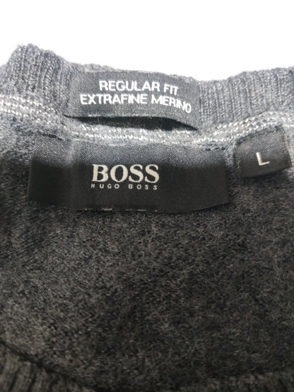 Hugo Boss Men Gray Sweater L