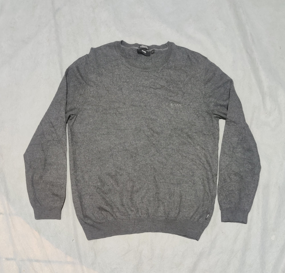 Hugo Boss Men Gray Sweater L
