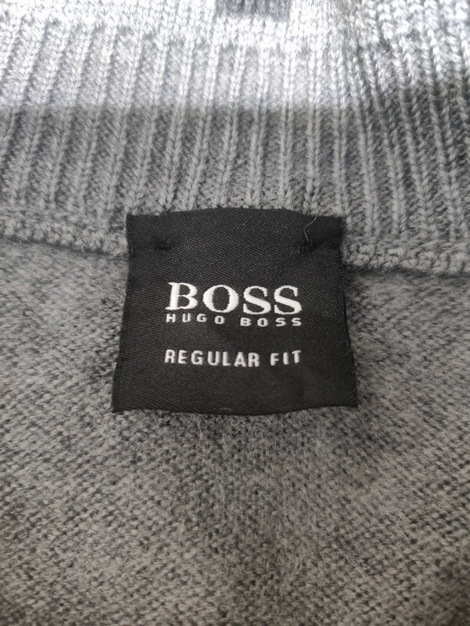 Hugo Boss Men Gray Sweater 3XL