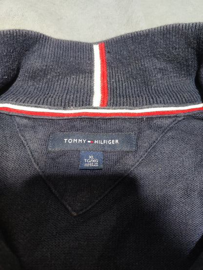 Tommy Hilfiger Men Blue Half Zip Sweater XL