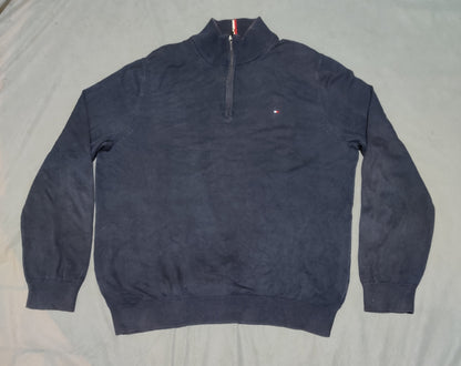 Tommy Hilfiger Men Blue Half Zip Sweater XL