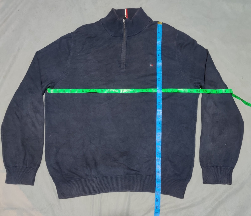 Tommy Hilfiger Men Blue Half Zip Sweater XL