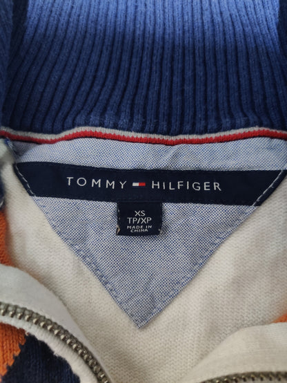 Tommy Hilfiger Men Orange Half Zip Sweater XS