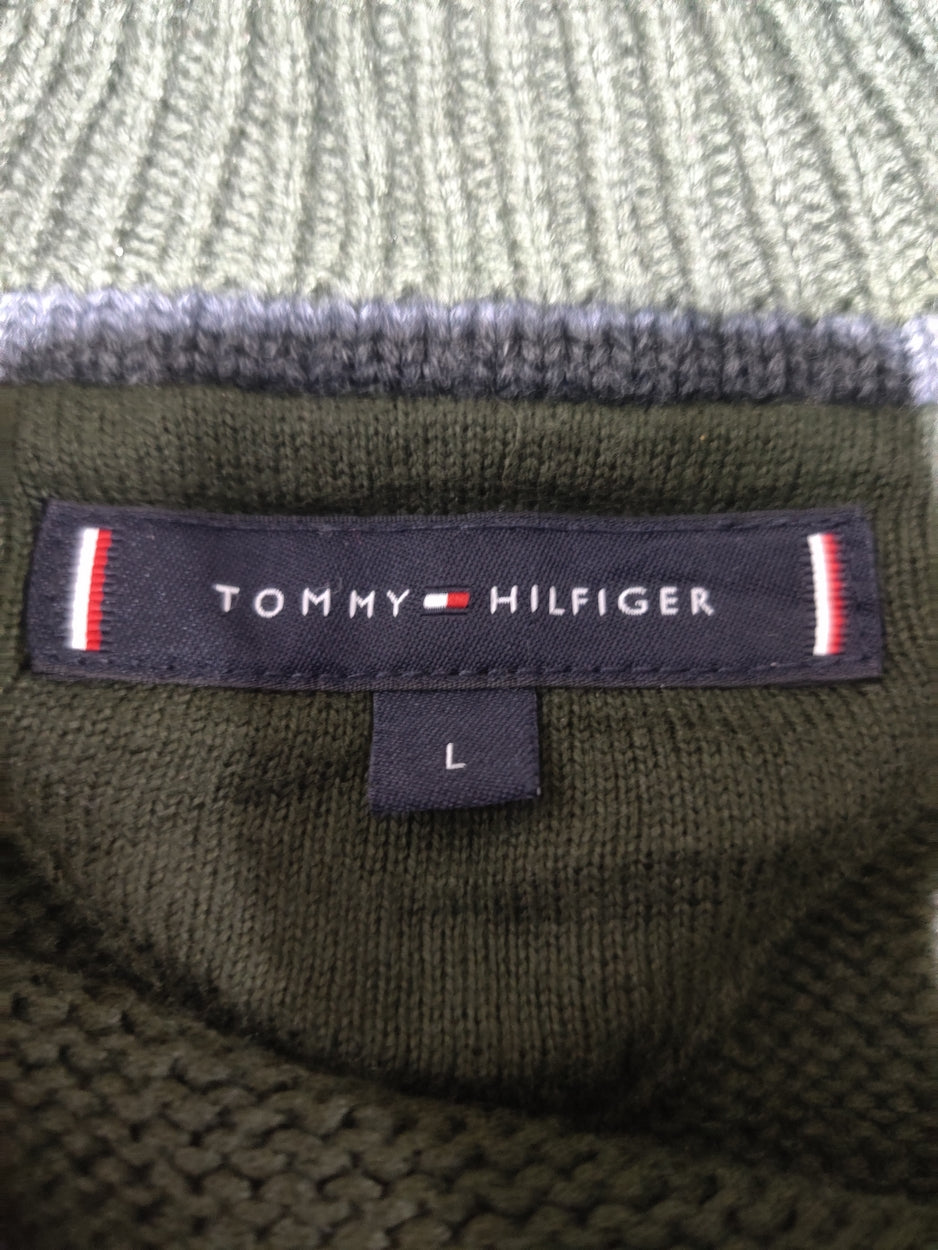 Tommy Hilfiger Men Green Sweater L