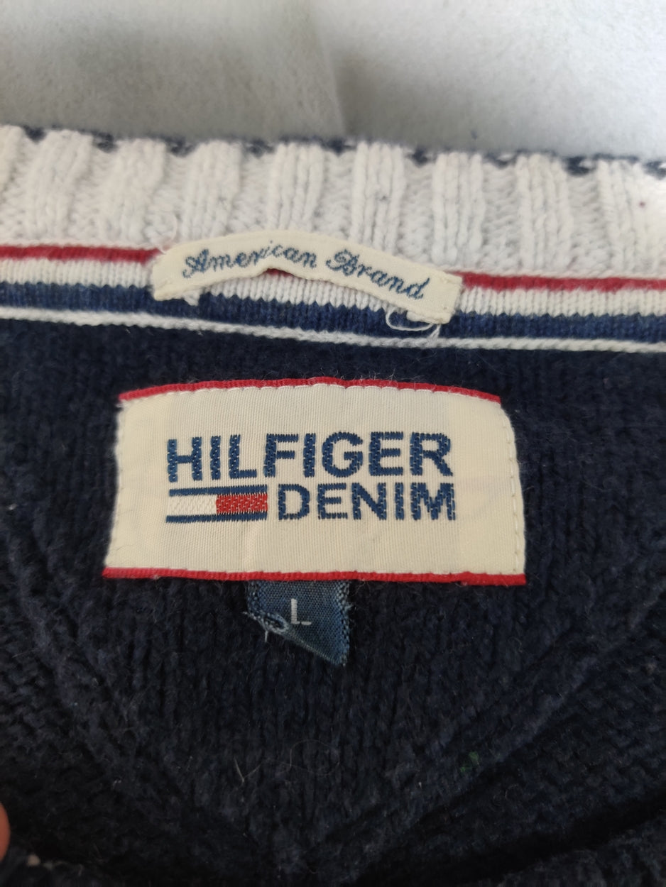 Tommy Hilfiger Men Blue Sweater L