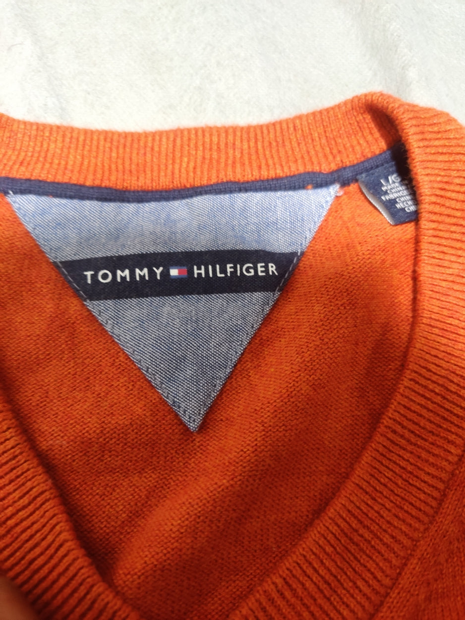 Tommy Hilfiger Men Orange Sweater L