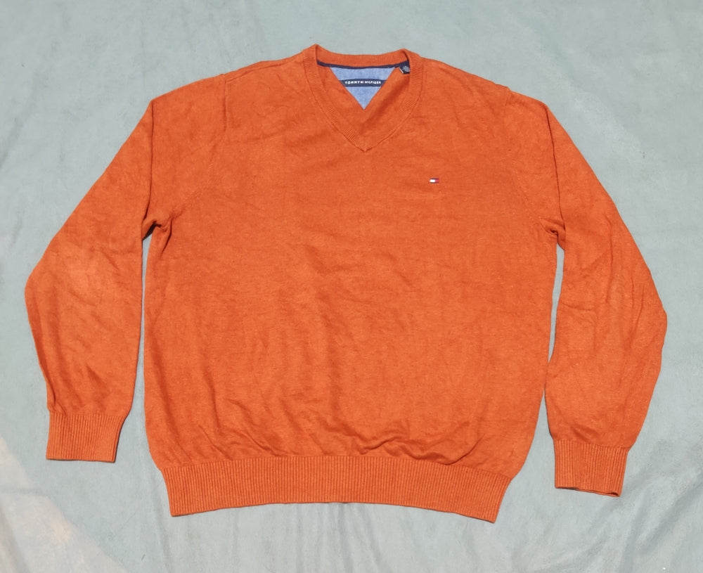 Tommy Hilfiger Men Orange Sweater L