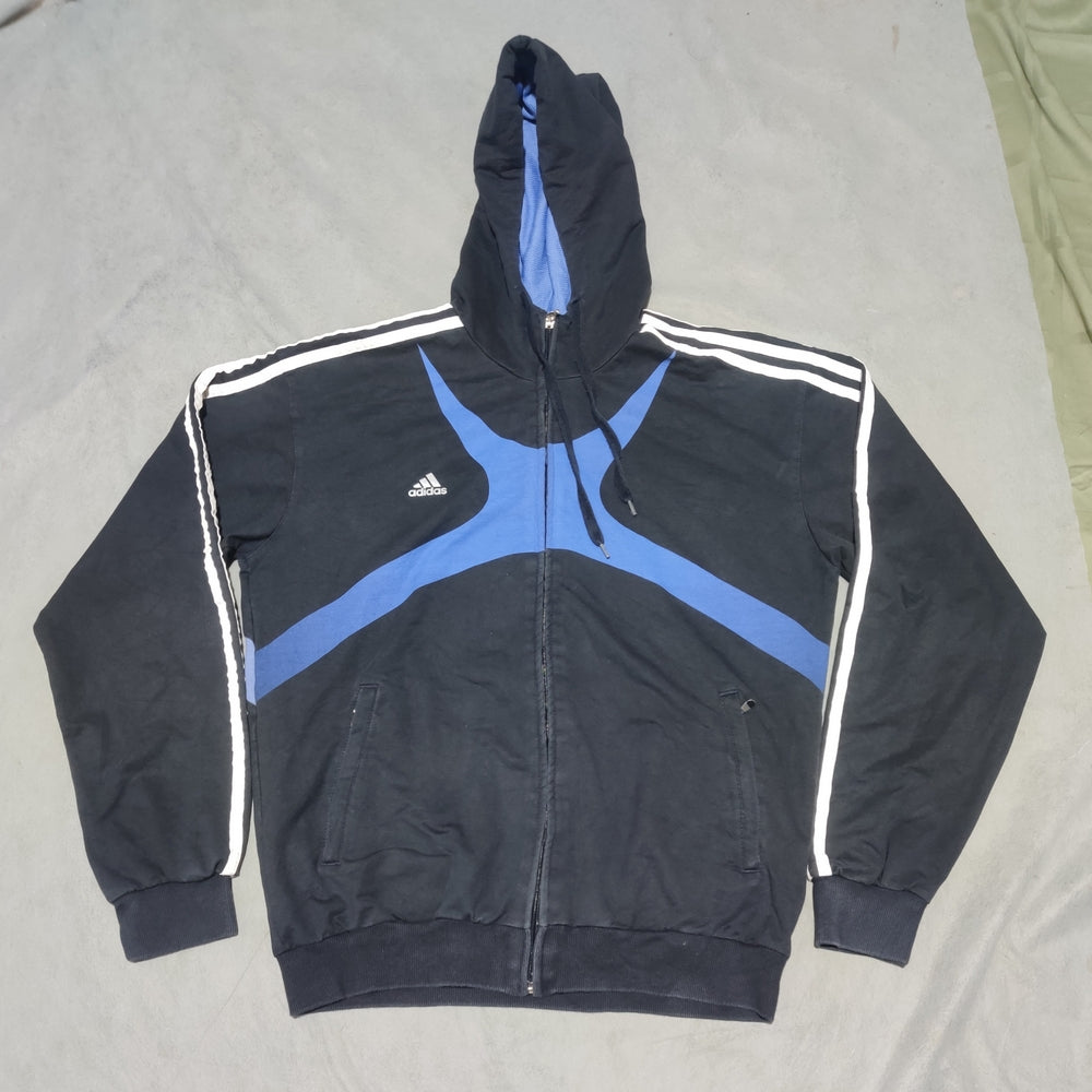 Adidas Men Black Cotton Zipper M