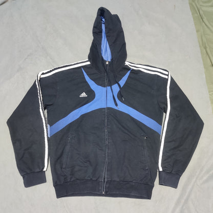 Adidas Men Black Cotton Zipper M