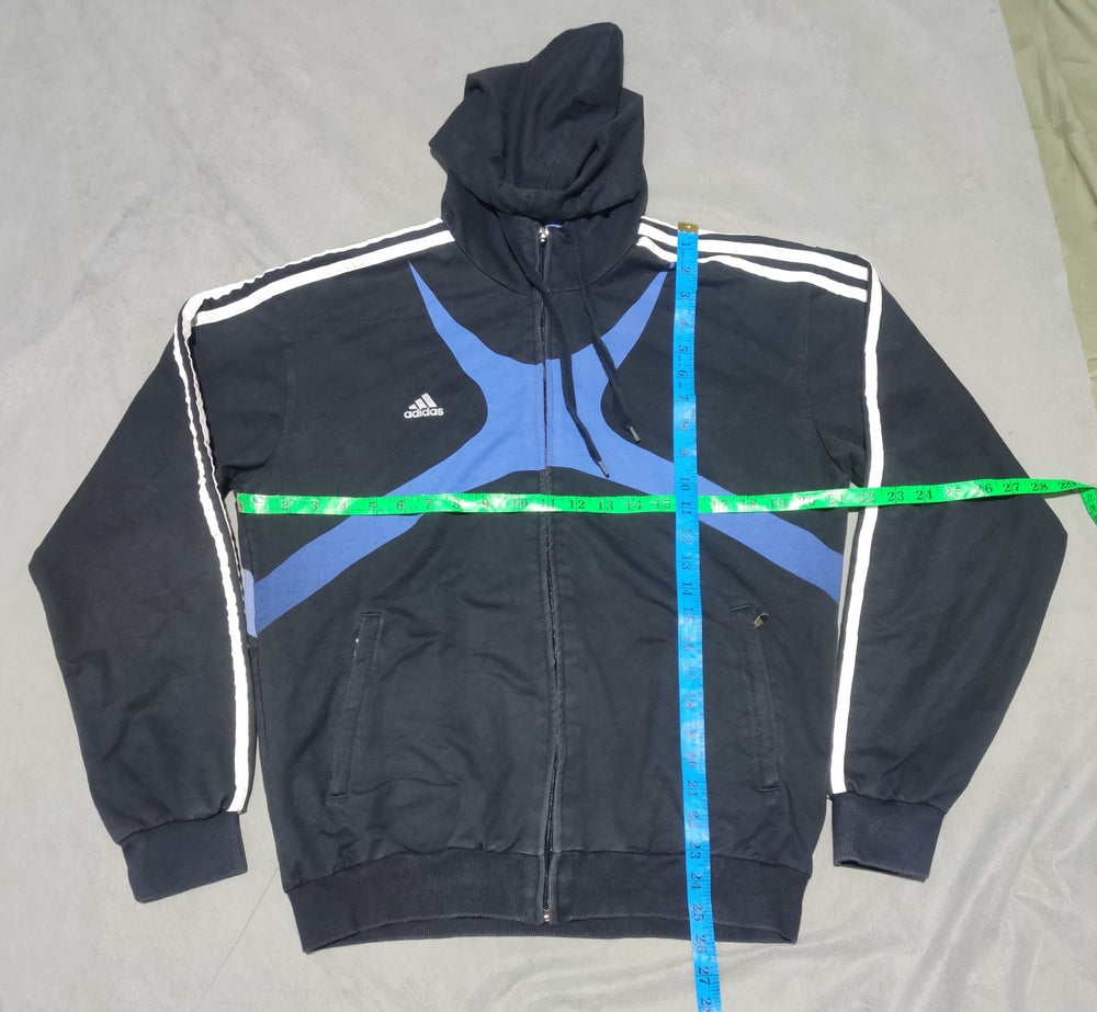 Adidas Men Black Cotton Zipper M