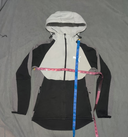Puma Women Gray Cotton Zipper S