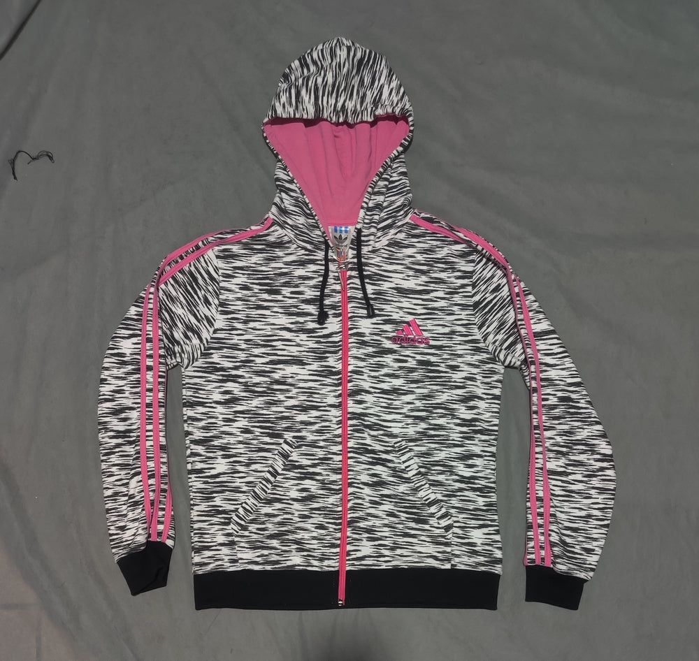 Adidas Women White Cotton Zipper M