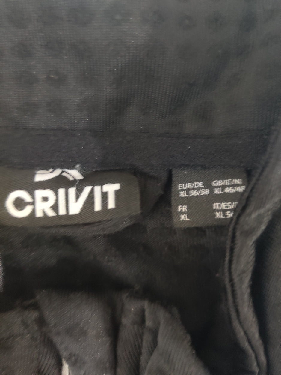 Crivit Men Black Sport Zipper XL