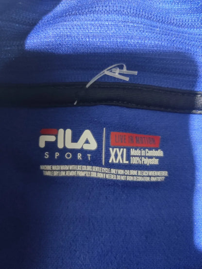 Fila Men Polyester Blue Sweatshirt 2X Large