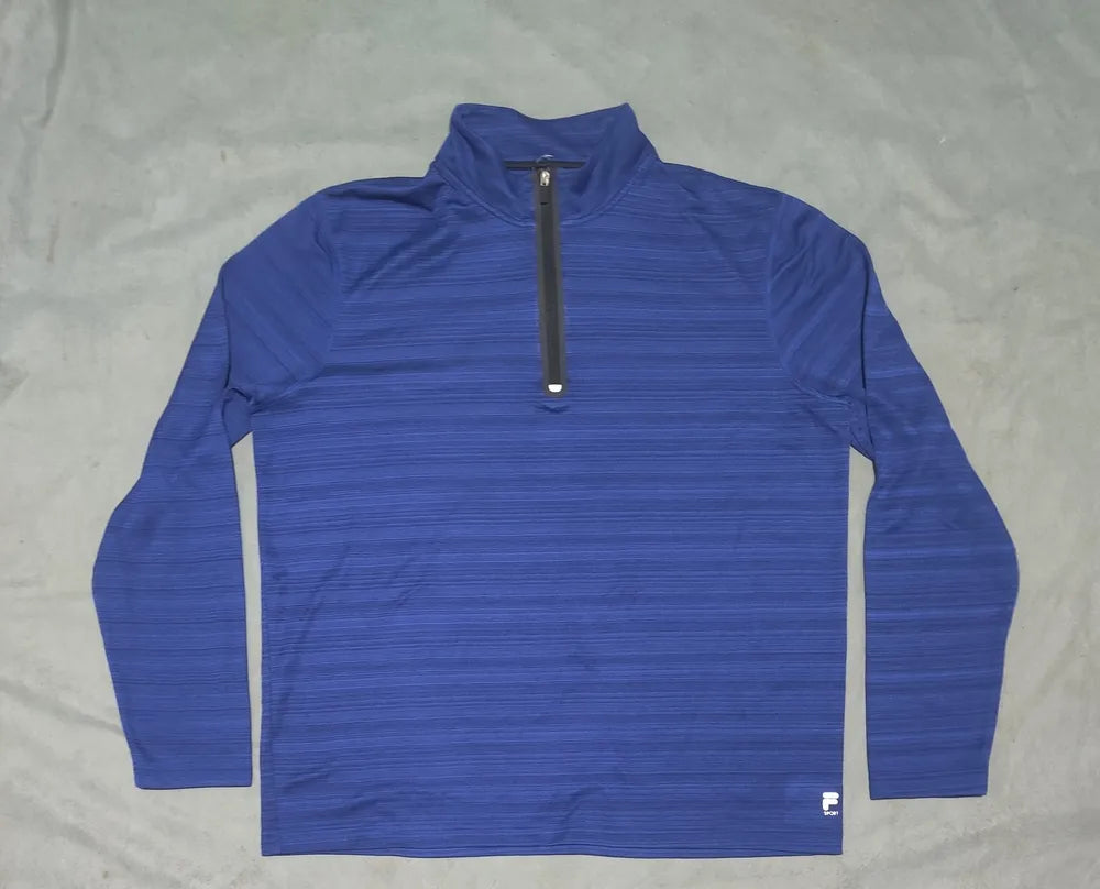 Fila Men Polyester Blue Sweatshirt 2X Large