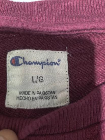 Champion Men Cotton Red Sweatshirt L