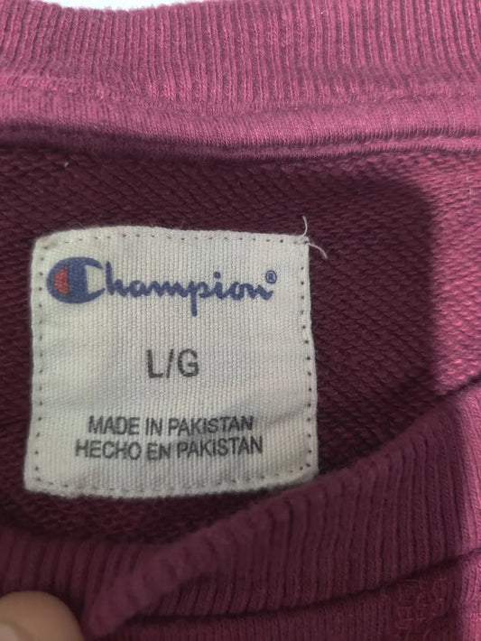 Champion Men Cotton Red Sweatshirt L