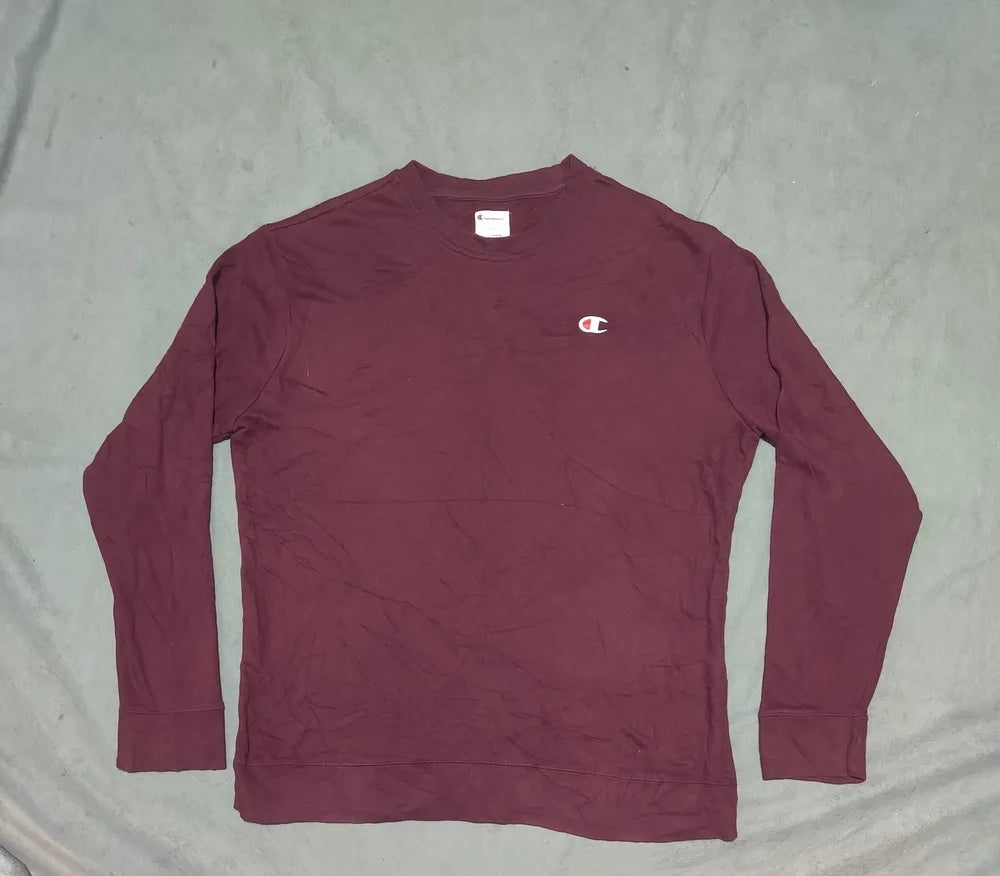 Champion Men Cotton Red Sweatshirt L