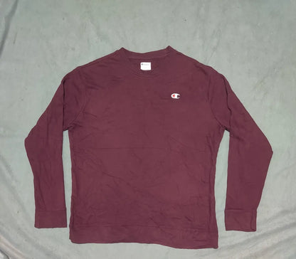 Champion Men Cotton Red Sweatshirt L