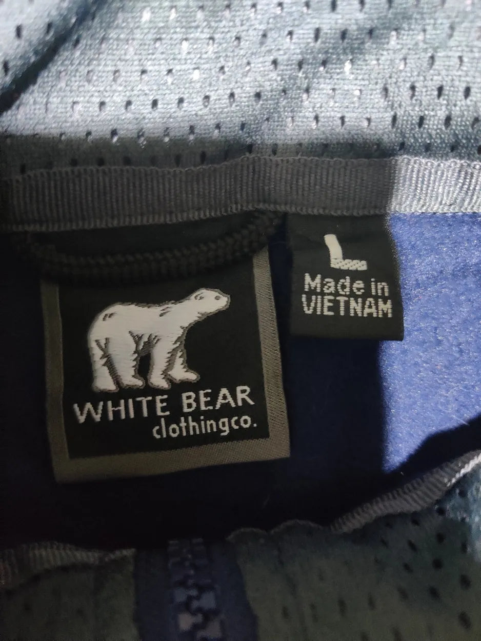 White Bear Men Polyester Navy Sweatshirt L