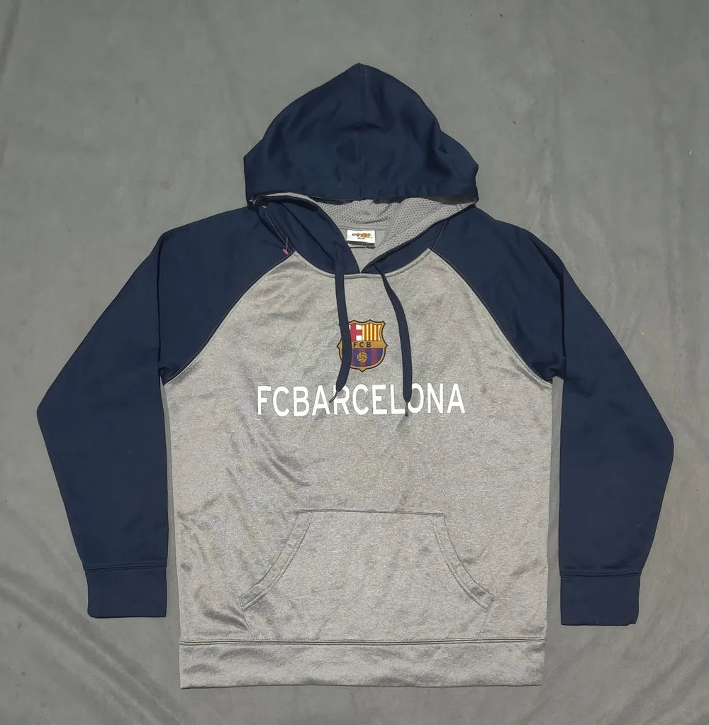 FCB Men Polyester Gray Navy Hoodie M