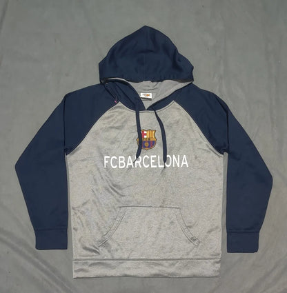 FCB Men Polyester Gray Navy Hoodie M