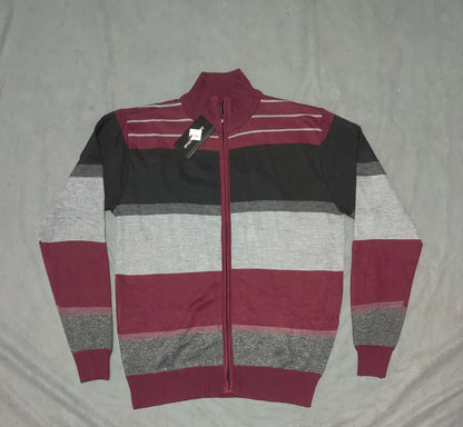 Alberto Cardinali Men Polyester Red Black Sweater L