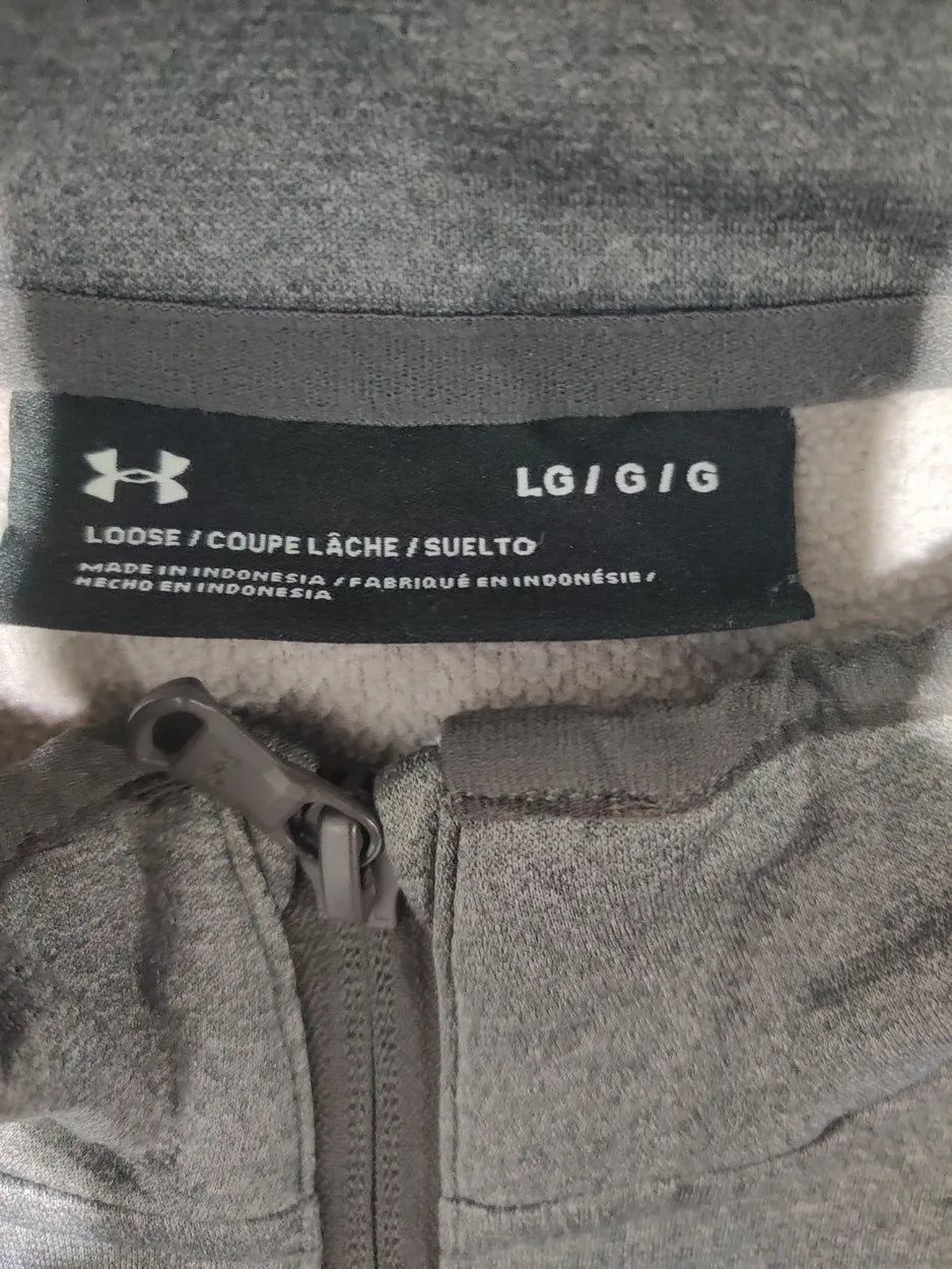 Under Armour Men Polyester Gray Sweatshirt L